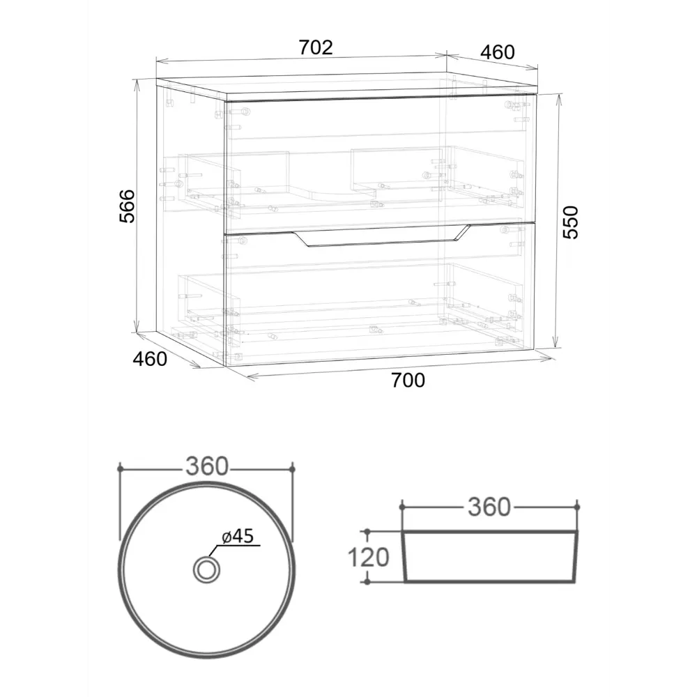 Фото 3 Тумба под раковину подвесная Topline FLIPTUS70W-9360W 70см с раковиной цвет Белый матовый Фото 3 Тумба под раковину подвесная Topline FLIPTUS70W-9360W 70см с раковиной цвет Белый матовый