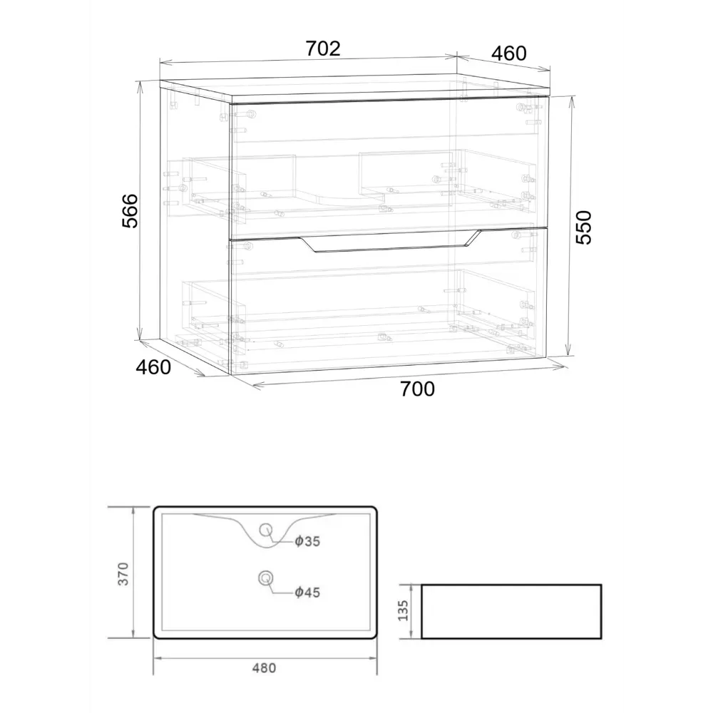 Фото 4 Тумба под раковину подвесная Topline FLIPTUS70L-1475B 70см с раковиной цвет Латте матовый Фото 4 Тумба под раковину подвесная Topline FLIPTUS70L-1475B 70см с раковиной цвет Латте матовый