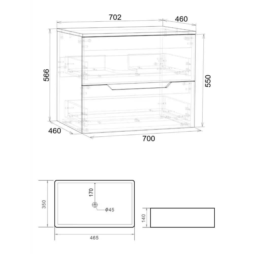 Фото 3 Тумба под раковину подвесная Topline FLIPTUS70L-2460W 70см с раковиной цвет Латте матовый Фото 3 Тумба под раковину подвесная Topline FLIPTUS70L-2460W 70см с раковиной цвет Латте матовый