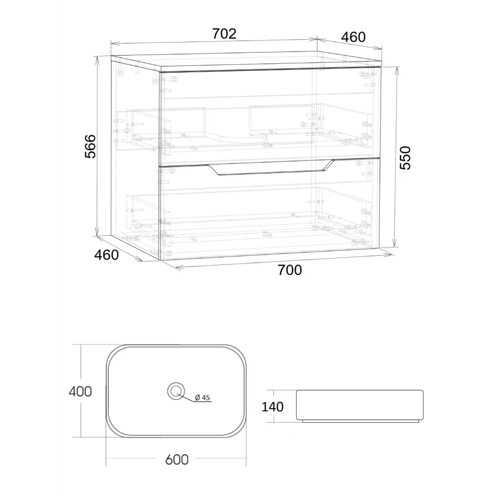 Фото 5 Тумба под раковину подвесная Topline FLIPTUS70L-3600W 70см с раковиной цвет Латте матовый Фото 5 Тумба под раковину подвесная Topline FLIPTUS70L-3600W 70см с раковиной цвет Латте матовый