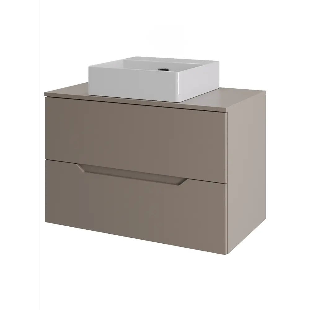 Фото Тумба под раковину подвесная Topline FLIPTUS70L-4405W 70см с раковиной цвет Латте матовый Фото Тумба под раковину подвесная Topline FLIPTUS70L-4405W 70см с раковиной цвет Латте матовый