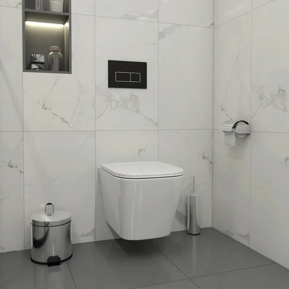 Фото 4 Инсталляция с унитазом комплект 5 в 1 Teymi F16164 унитаз подвесной безободковый Helmi Pro Vortex кнопка черная/хром Фото 4 Инсталляция с унитазом комплект 5 в 1 Teymi F16164 унитаз подвесной безободковый Helmi Pro Vortex кнопка черная/хром