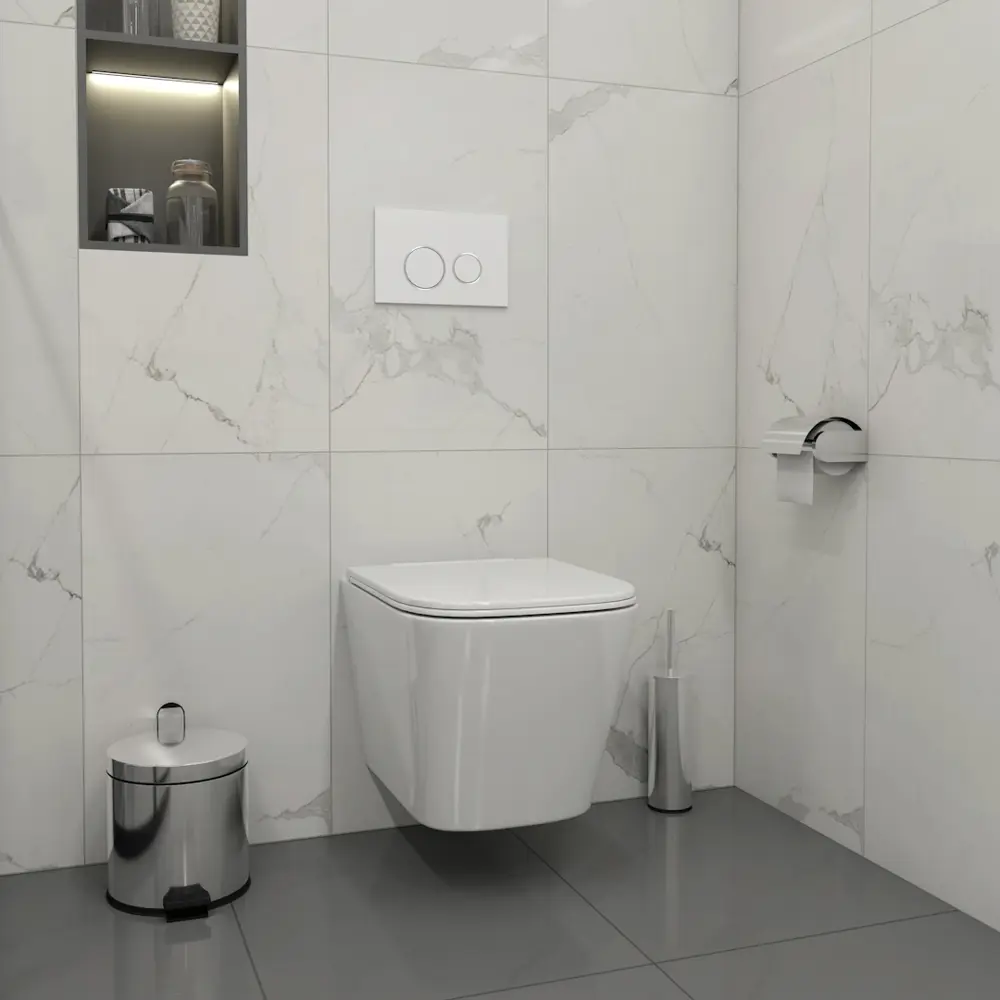 Фото 4 Инсталляция с унитазом комплект 5 в 1 Teymi F16193 унитаз подвесной безободковый Helmi Pro Vortex кнопка белая/хром Фото 4 Инсталляция с унитазом комплект 5 в 1 Teymi F16193 унитаз подвесной безободковый Helmi Pro Vortex кнопка белая/хром