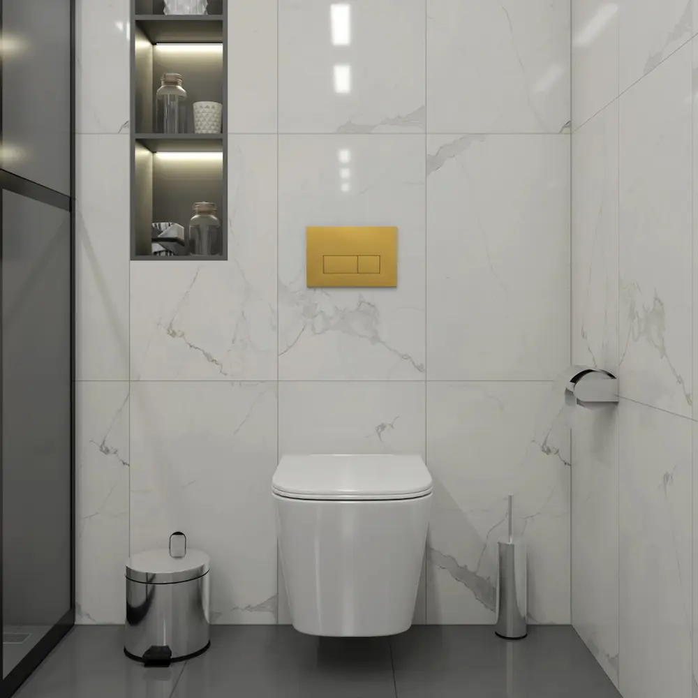 Фото 3 Инсталляция с унитазом комплект 5 в 1 Teymi F16229 унитаз подвесной безободковый Helmi Pro Vortex кнопка золото Фото 3 Инсталляция с унитазом комплект 5 в 1 Teymi F16229 унитаз подвесной безободковый Helmi Pro Vortex кнопка золото