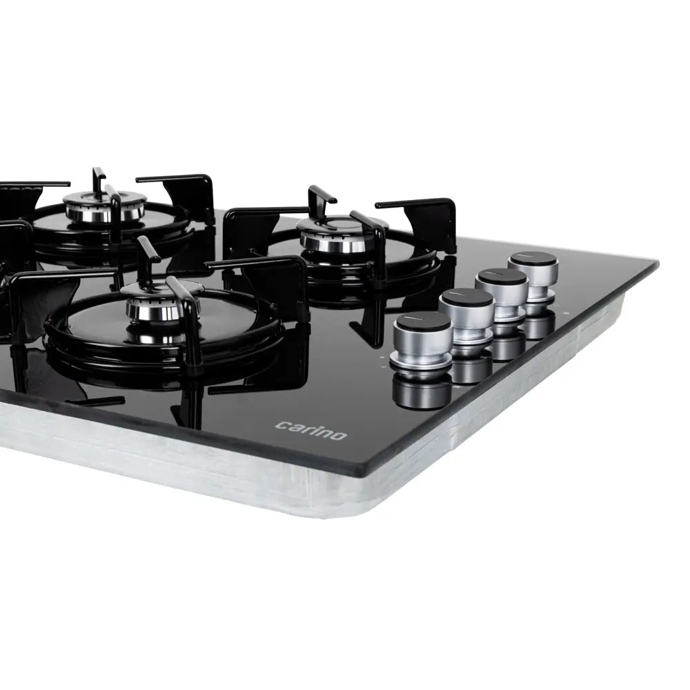 Фото 15 Газовая варочная панель Carino 6400ANGSS 60 см 4 конфорки цвет черный Фото 15 Газовая варочная панель Carino 6400ANGSS 60 см 4 конфорки цвет черный
