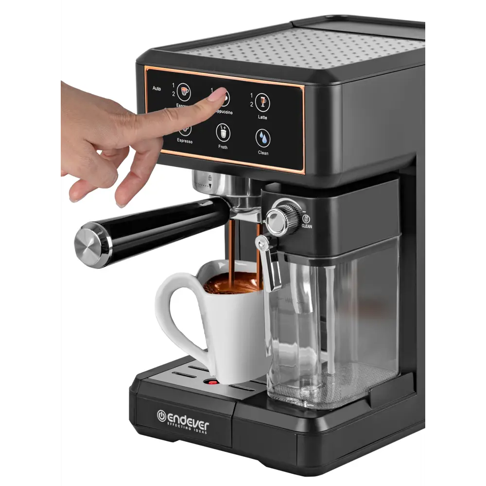 Фото 7 Рожковая кофеварка Endever Costa-1091 цвет черный