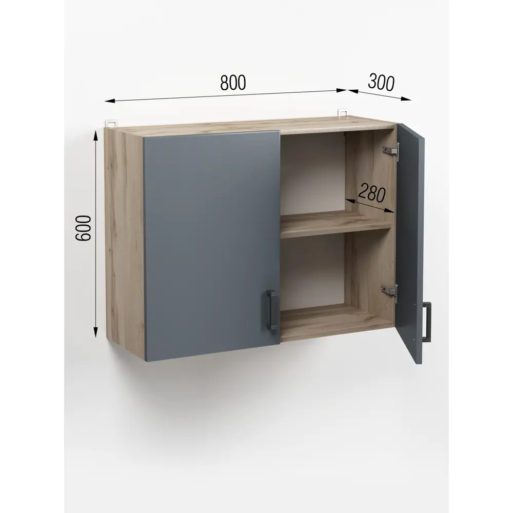 Фото 2 Кухонный шкаф напольный Regent style ДубВотанВерхнийШкаф2д/Сушка/800 80x60x30 см ЛДСП цвет графит Фото 2 Кухонный шкаф напольный Regent style ДубВотанВерхнийШкаф2д/Сушка/800 80x60x30 см ЛДСП цвет графит