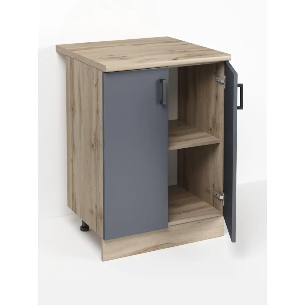 Фото Кухонный шкаф напольный Regent style ДубВотанРабочийСтол2д/600 60x82.6x60 см ЛДСП цвет графит Фото Кухонный шкаф напольный Regent style ДубВотанРабочийСтол2д/600 60x82.6x60 см ЛДСП цвет графит