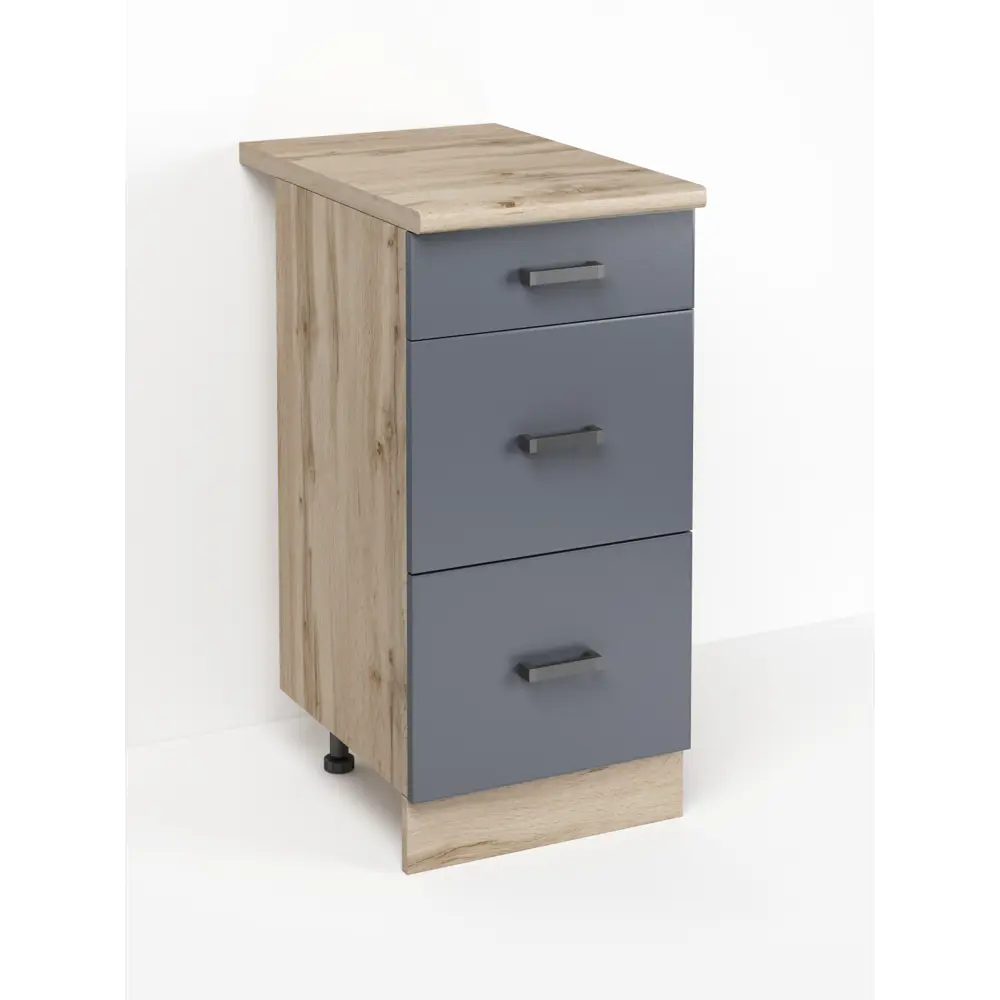 Фото Кухонный шкаф напольный Regent style ДубВотанРабочийСтол3ящ/400 40x82.6x60 см ЛДСП цвет графит Фото Кухонный шкаф напольный Regent style ДубВотанРабочийСтол3ящ/400 40x82.6x60 см ЛДСП цвет графит