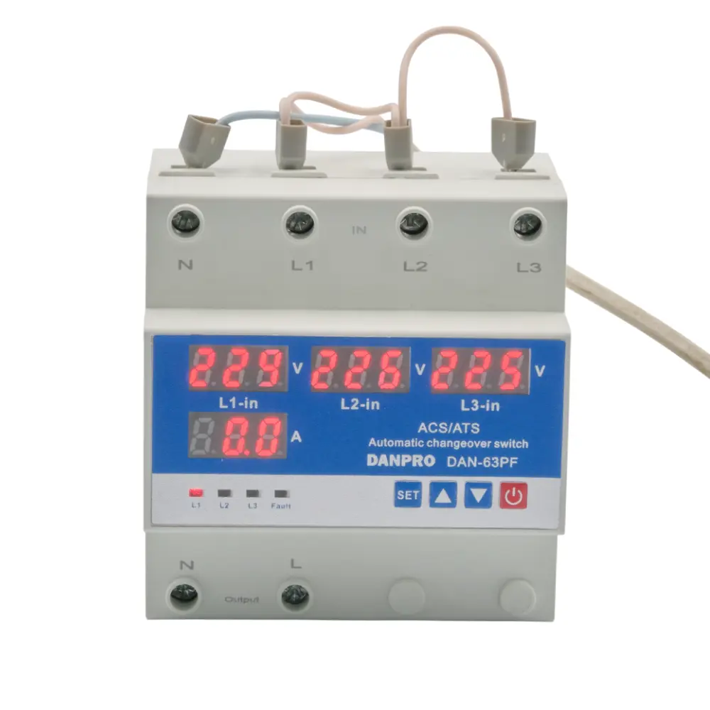 Фото 6 Реле напряжения Danpro 4P C63 А 4.5 кА DAN-63PF