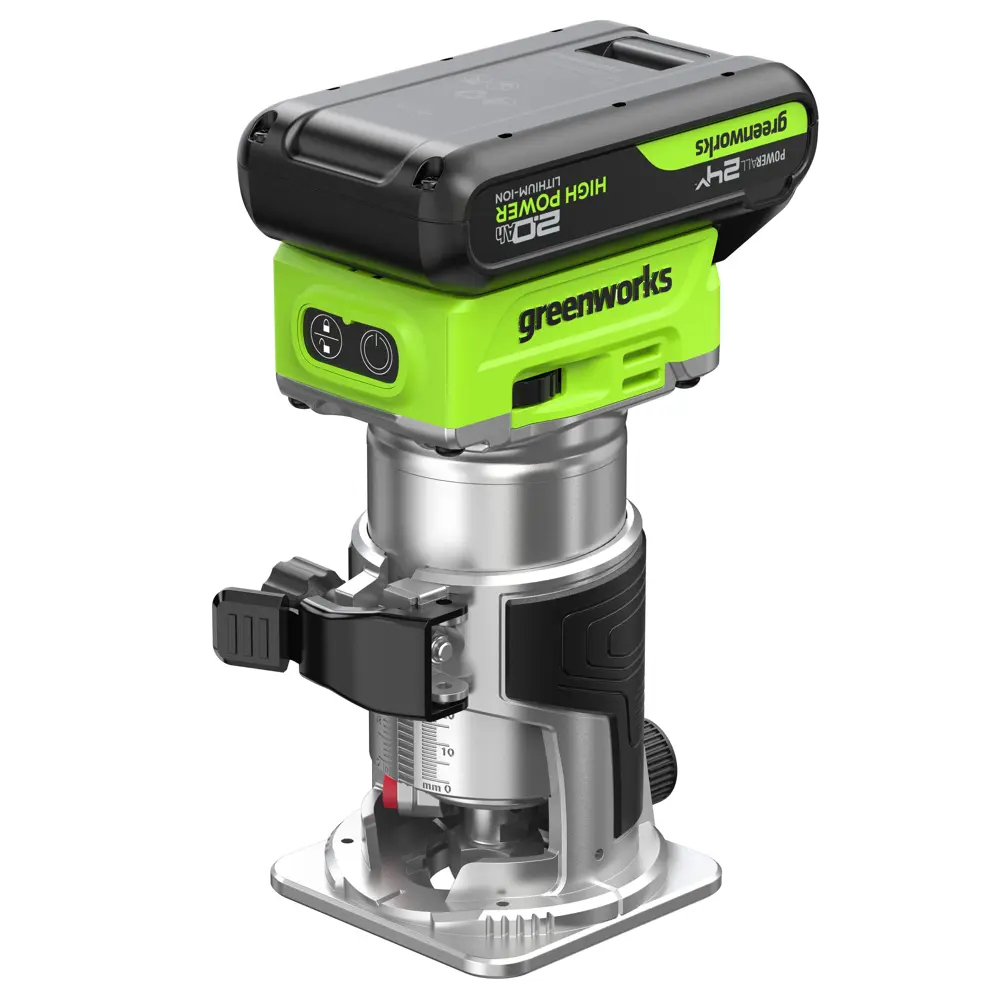 Фото 3 Фрезер аккумуляторный универсальный бесщеточный Greenworks G24RO 3502507CUA, 24 В Li-Ion 1x2 Ач