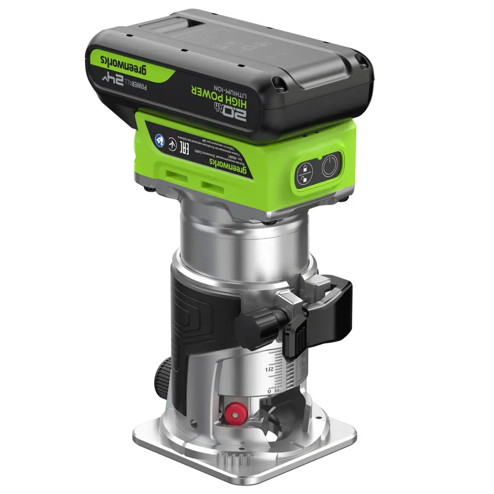 Фото 9 Фрезер аккумуляторный универсальный бесщеточный Greenworks G24RO 3502507CUA, 24 В Li-Ion 1x2 Ач