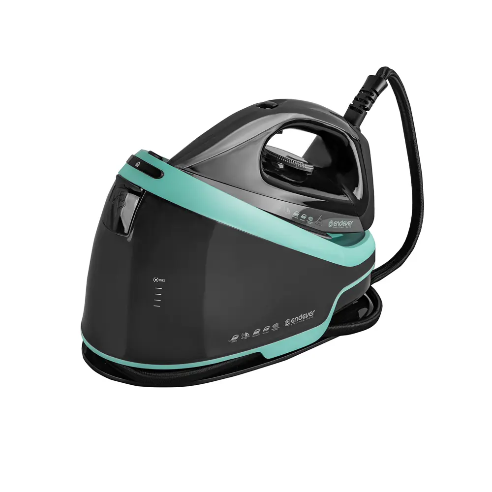 Фото 3 Парогенератор Endever Delta-550 паровой удар 130 г/мин цвет черный/мятный Фото 3 Парогенератор Endever Delta-550 паровой удар 130 г/мин цвет черный/мятный