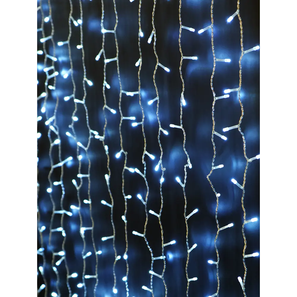 Фото 2 Электрогирлянда Sh lights LDCL368-W-E занавес 368 ламп 1.5x1.5 м белый цвет Фото 2 Электрогирлянда Sh lights LDCL368-W-E занавес 368 ламп 1.5x1.5 м белый цвет