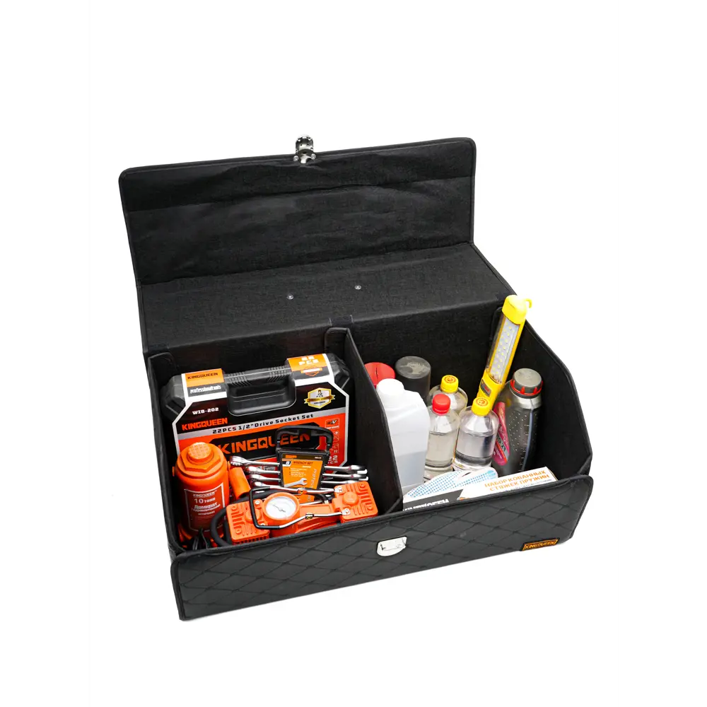 Фото 10 Ящик органайзер в багажник Kingqueen TR-L-BB 300x300x300 мм, эко-кожа Фото 10 Ящик органайзер в багажник Kingqueen TR-L-BB 300x300x300 мм, эко-кожа