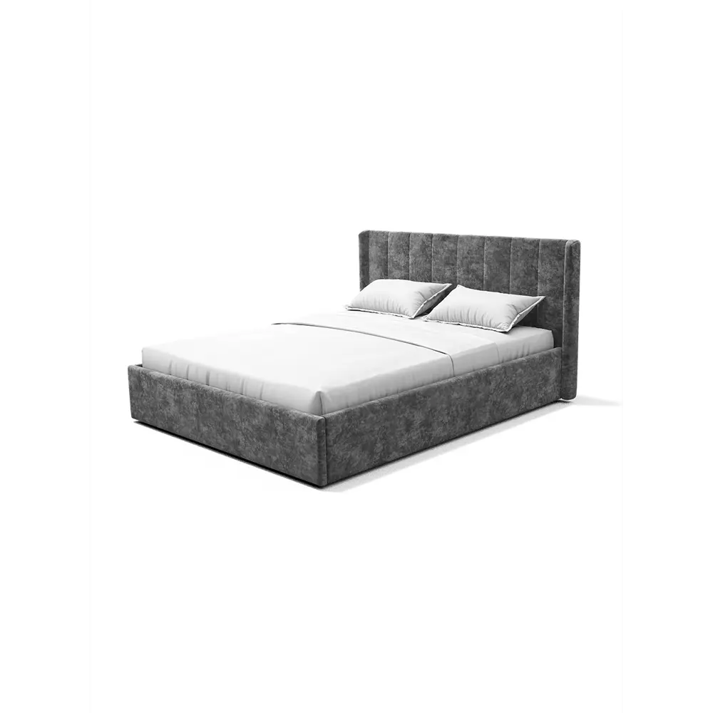 Фото Кровать Bts Версаль 160x200 см цвет грифельный Фото Кровать Bts Версаль 160x200 см цвет грифельный
