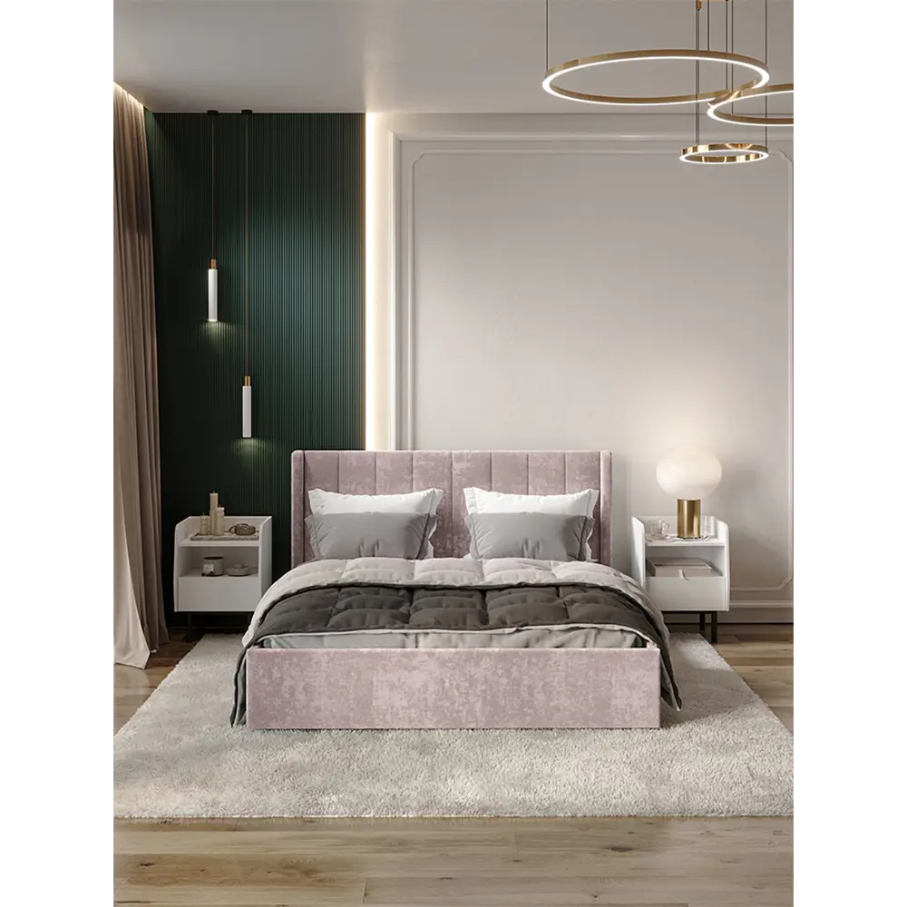 Фото 4 Кровать Bts Версаль 160x200 см цвет шарли пинк Фото 4 Кровать Bts Версаль 160x200 см цвет шарли пинк