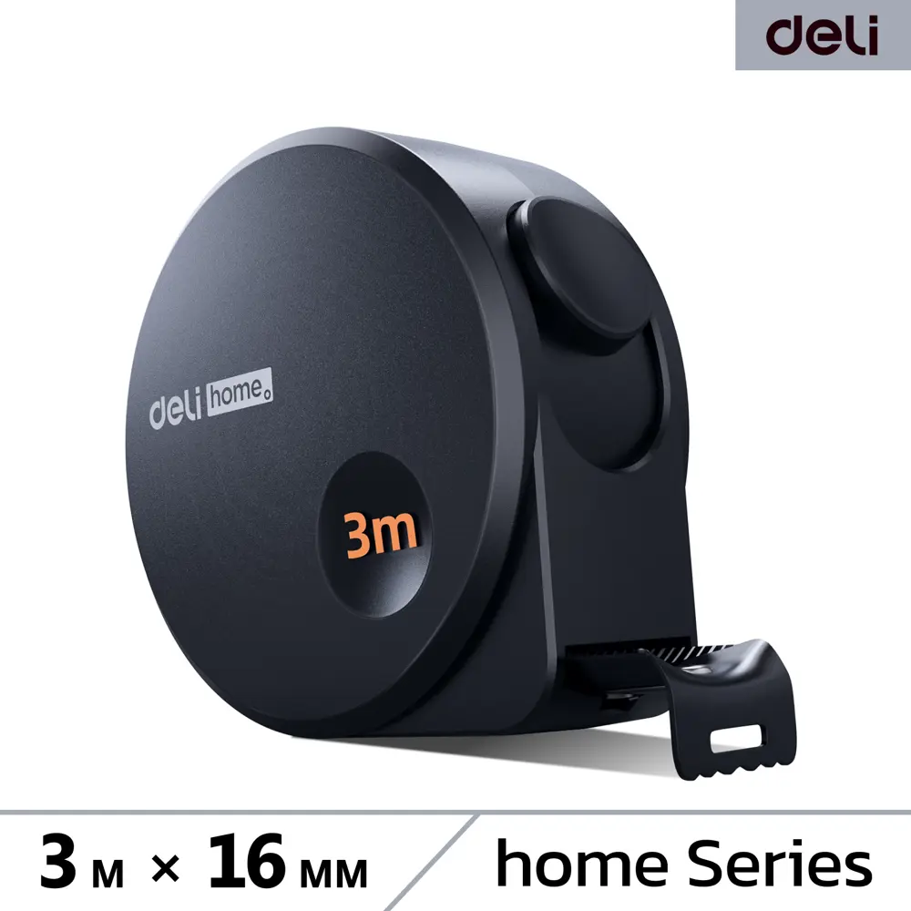 Фото Рулетка Deli Home Series Black HT8316 3 м x 16 мм Фото Рулетка Deli Home Series Black HT8316 3 м x 16 мм