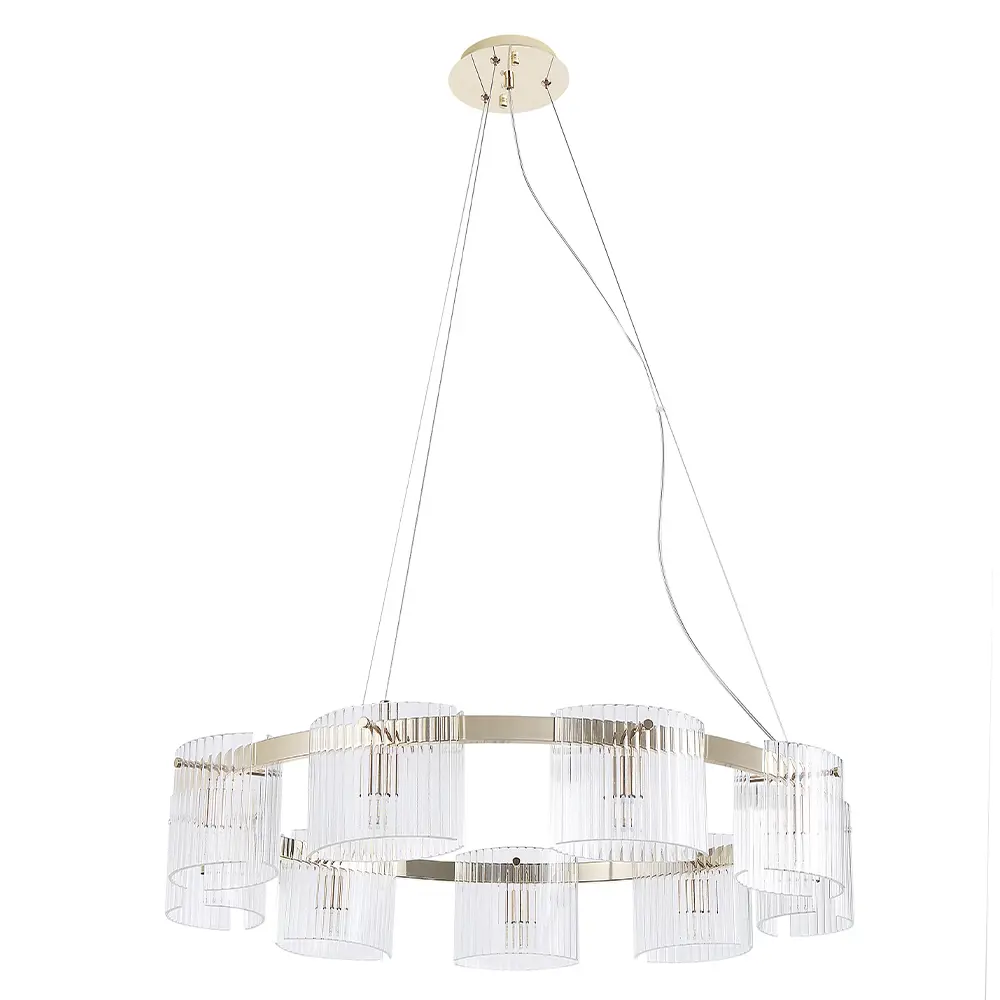 Фото Светильник подвесной Crystal lux Encanto sp9 9 ламп 4 м² цвет золото Фото Светильник подвесной Crystal lux Encanto sp9 9 ламп 4 м² цвет золото