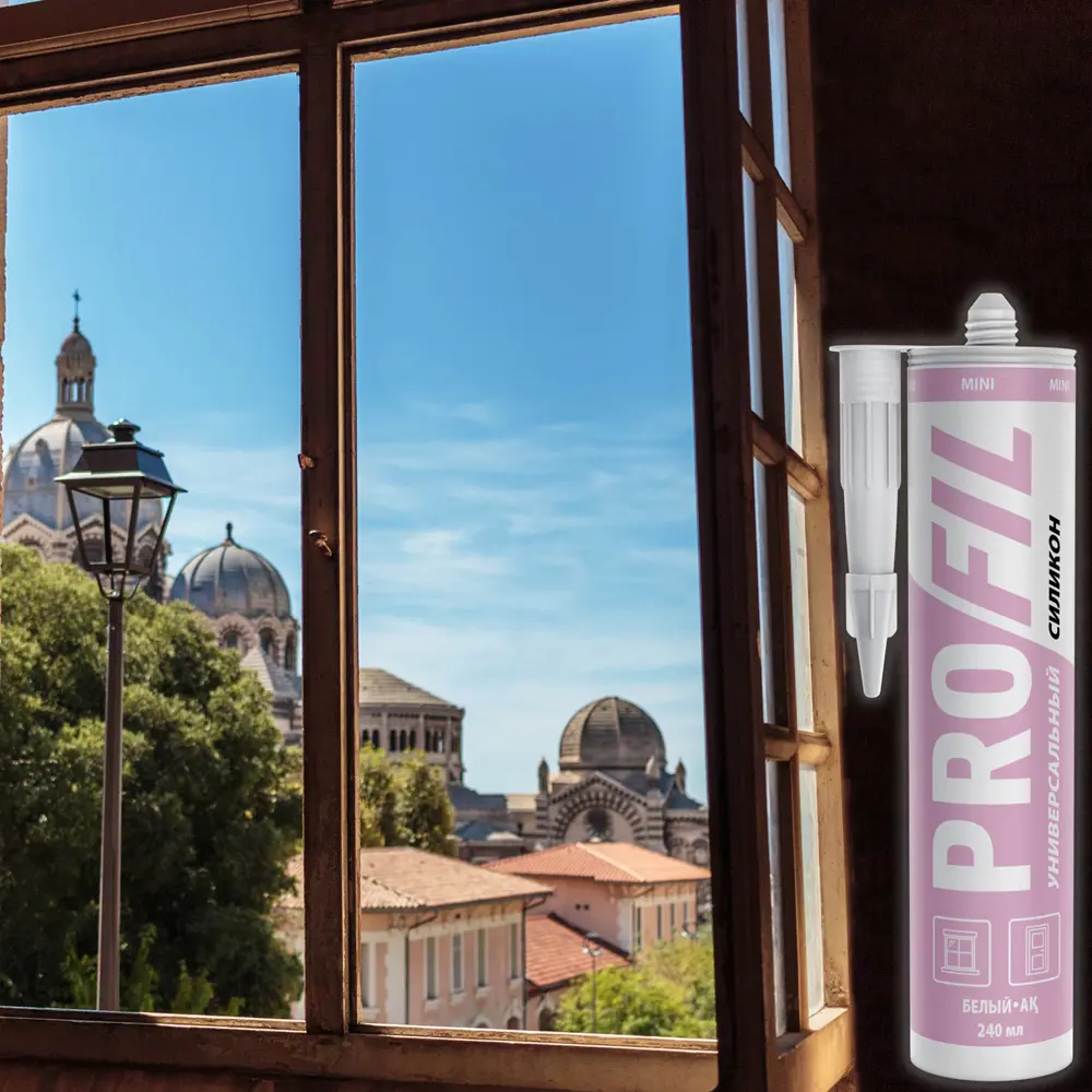 Фото 4 Универсальный силиконовый герметик Profil Mini белый 240мл 3шт Фото 4 Универсальный силиконовый герметик Profil Mini белый 240мл 3шт