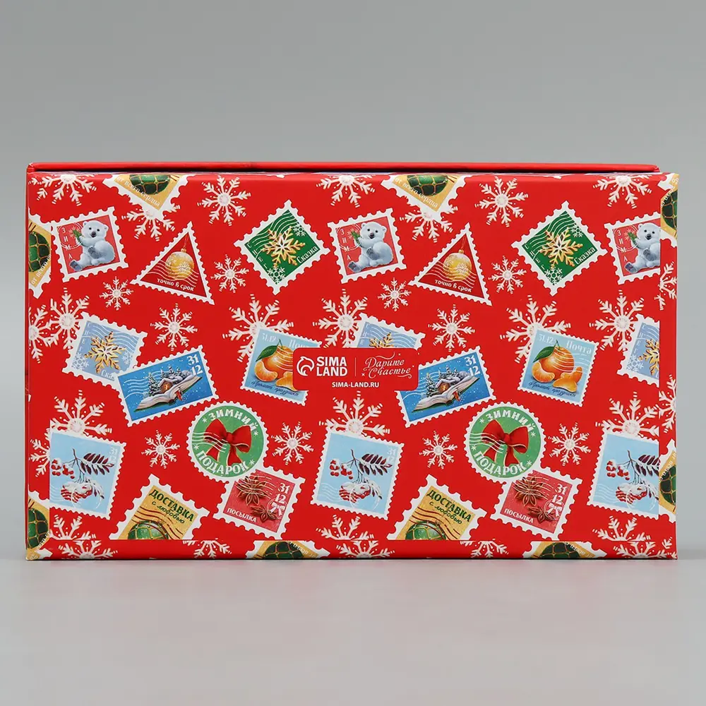 Фото 20 Подарочная коробка Дарите счастье Новогодняя почта 18x31 см красный Фото 20 Подарочная коробка Дарите счастье Новогодняя почта 18x31 см красный