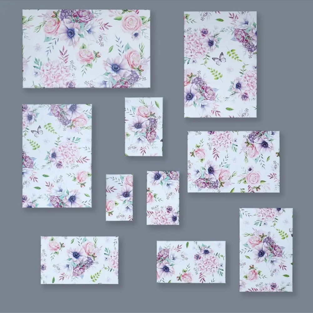 Фото 11 Подарочная коробка Дарите счастье Цветы 12x33 см фиолетовый