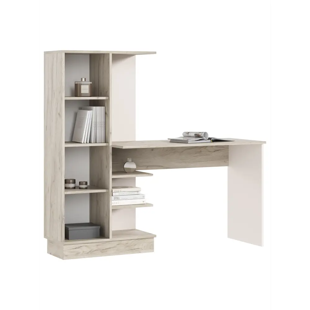 Фото 3 Стол компьютерный Сима-ленд №1 145x135x50 см ЛДСП цвет кашемир/крафт серый Фото 3 Стол компьютерный Сима-ленд №1 145x135x50 см ЛДСП цвет кашемир/крафт серый