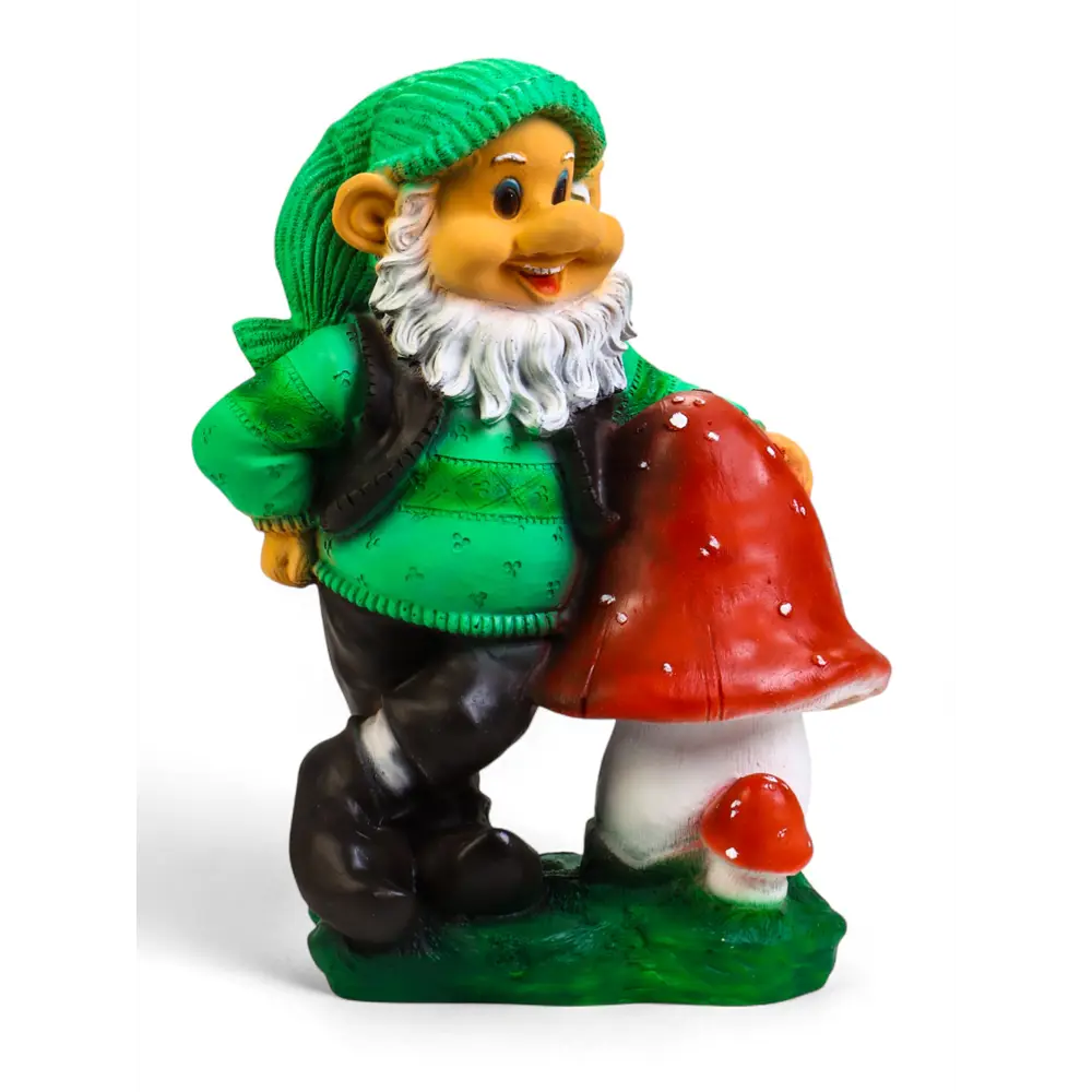 Фото Фигура садовая Гном с грибом Хорошие сувениры полистоун 50 x 22 см Фото Фигура садовая Гном с грибом Хорошие сувениры полистоун 50 x 22 см