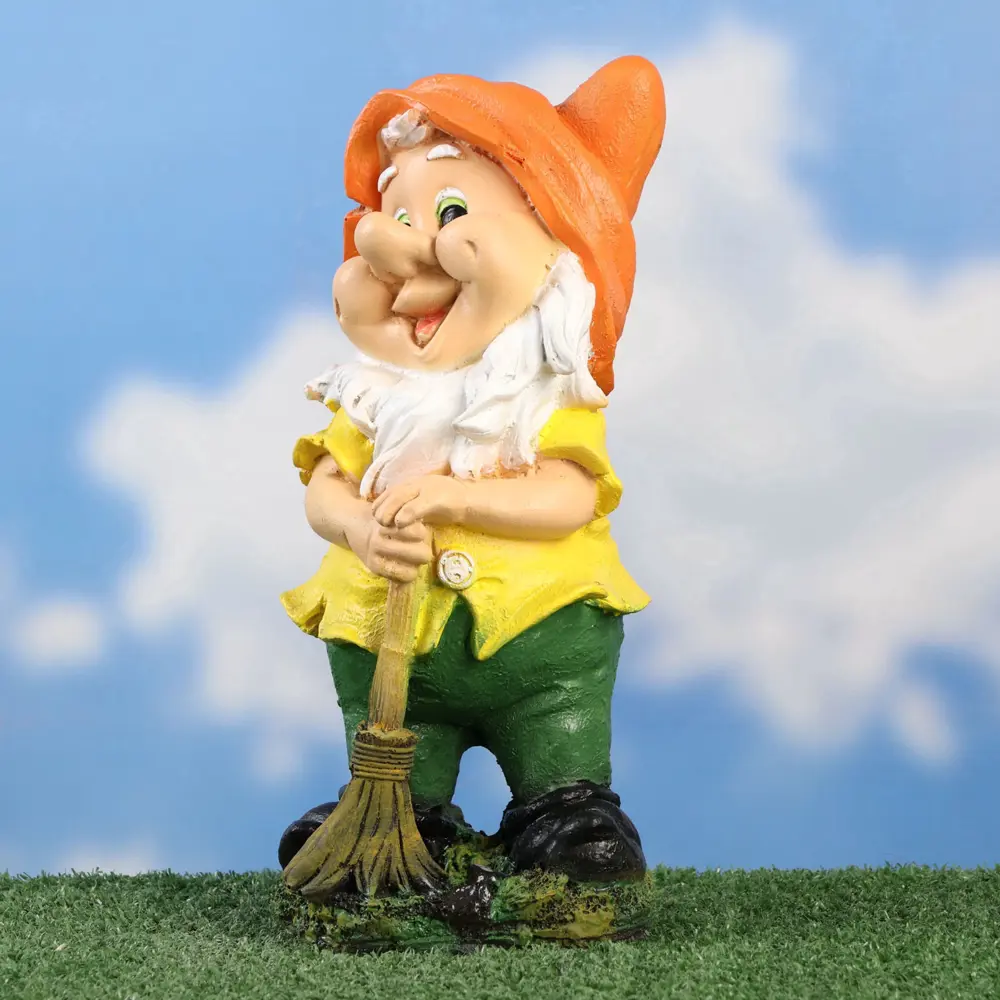 Фото 5 Фигура садовая Гном с метлой Хорошие сувениры гипс 30 x 14 см Фото 5 Фигура садовая Гном с метлой Хорошие сувениры гипс 30 x 14 см