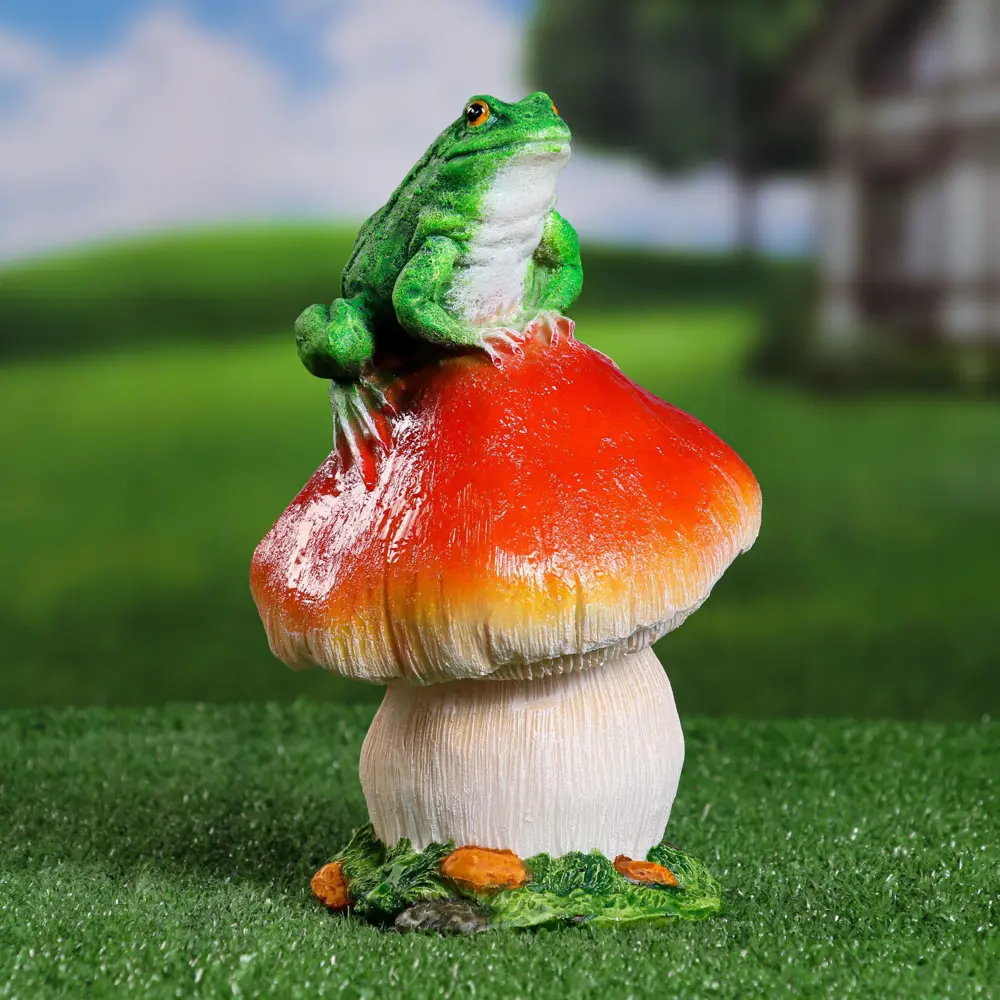 Фото 3 Фигура садовая Гриб с лягушкой Хорошие сувениры полистоун 23 x 14 см Фото 3 Фигура садовая Гриб с лягушкой Хорошие сувениры полистоун 23 x 14 см