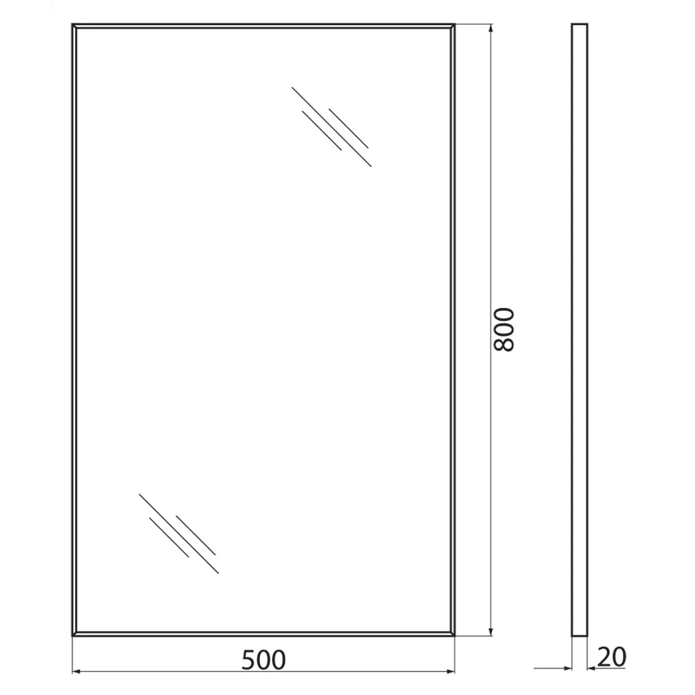 Фото 5 Зеркало для ванной Belbagno Зеркала в алюминиевой раме SPC-AL-500-800 Nero с подсветкой 50x80см Фото 5 Зеркало для ванной Belbagno Зеркала в алюминиевой раме SPC-AL-500-800 Nero с подсветкой 50x80см