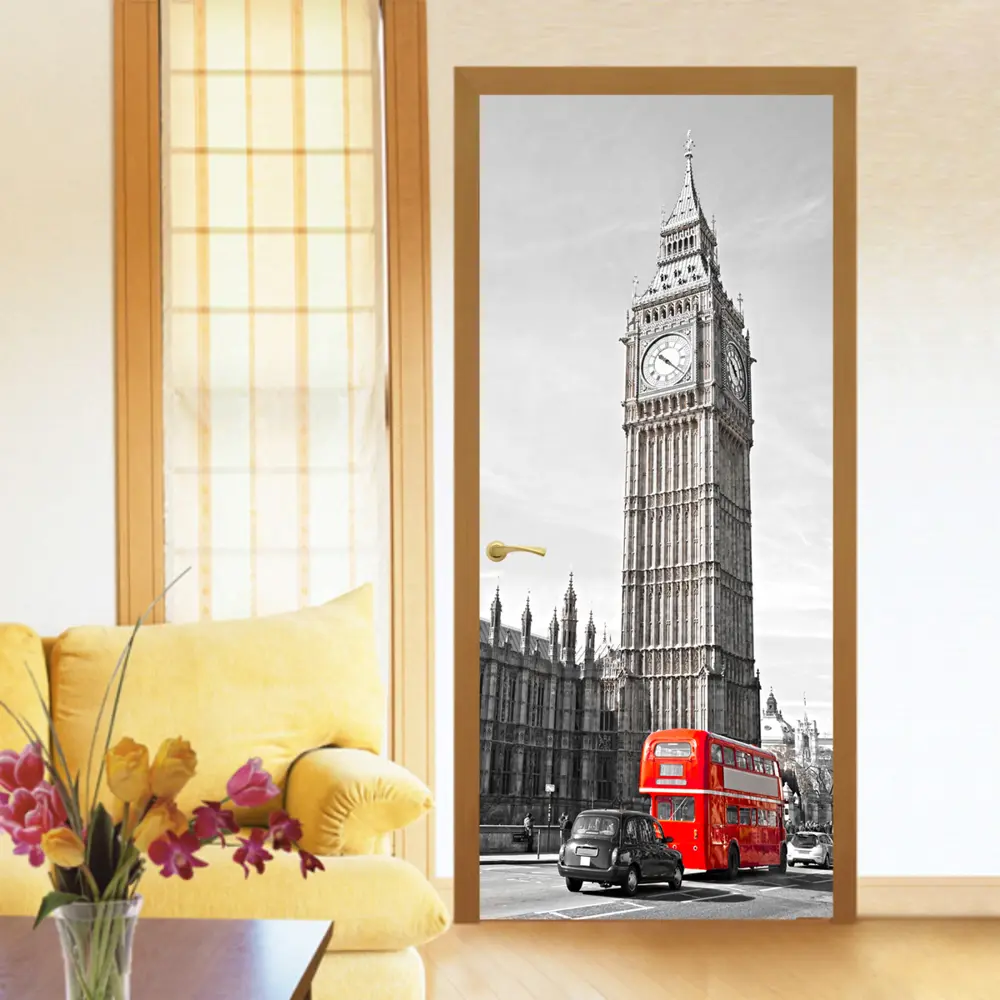 Фото 3 Наклейка для дверей и мебели Wallfix "Древняя архитектура" 95x220 см, W082