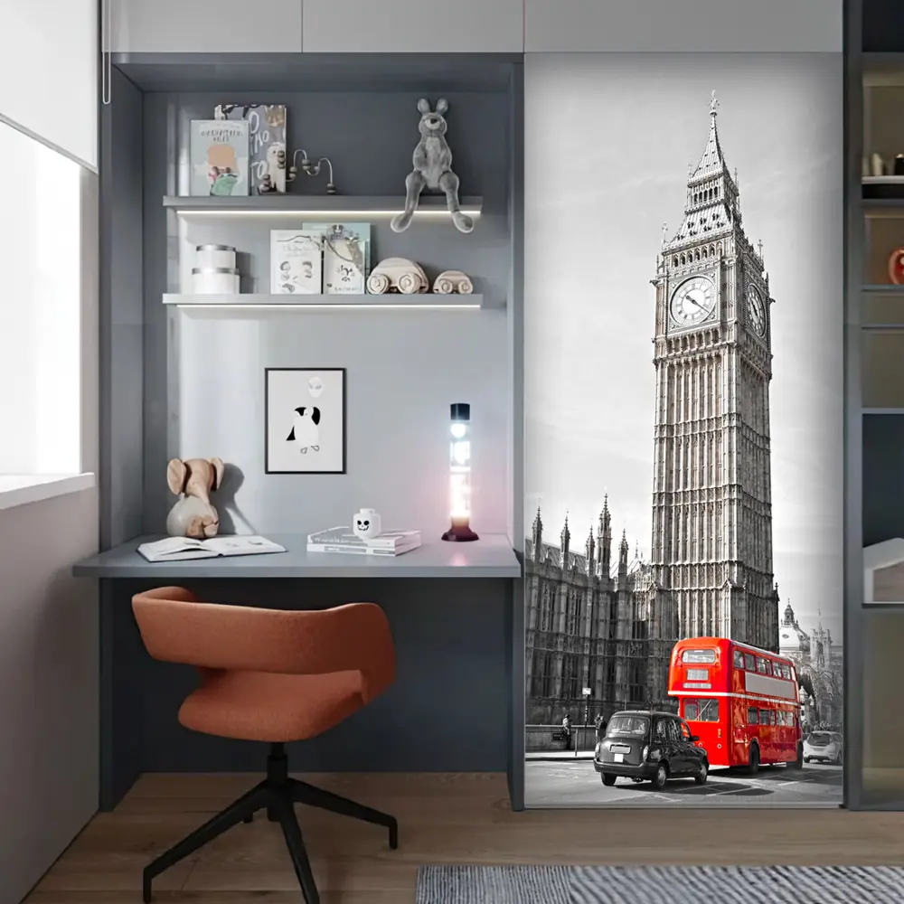 Фото 11 Наклейка для дверей и мебели Wallfix "Древняя архитектура" 95x220 см, W082