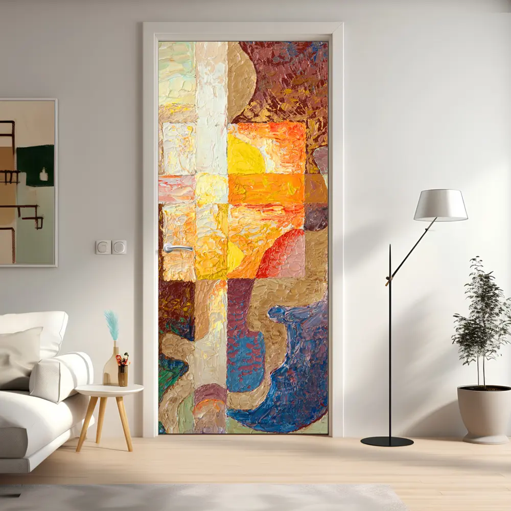 Фото 8 Наклейка для дверей и мебели Wallfix "Березы на розовом фоне" 95x220 см, W224