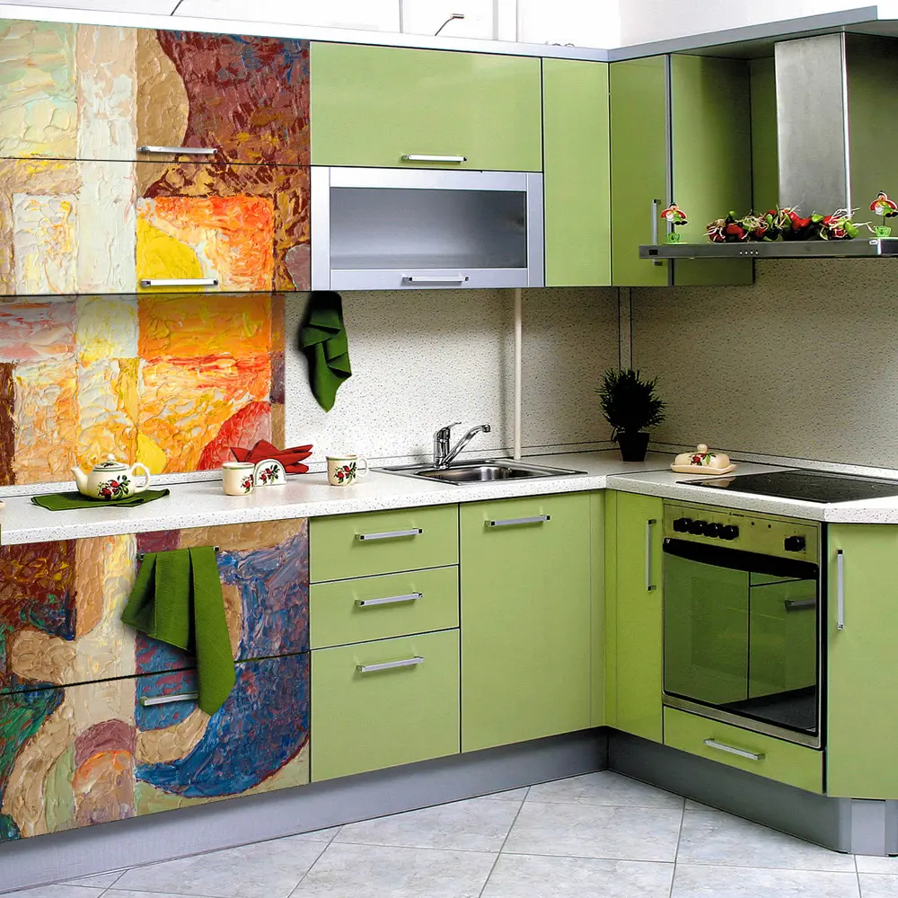 Фото 4 Наклейка для дверей и мебели Wallfix "Березы на розовом фоне" 95x220 см, W224