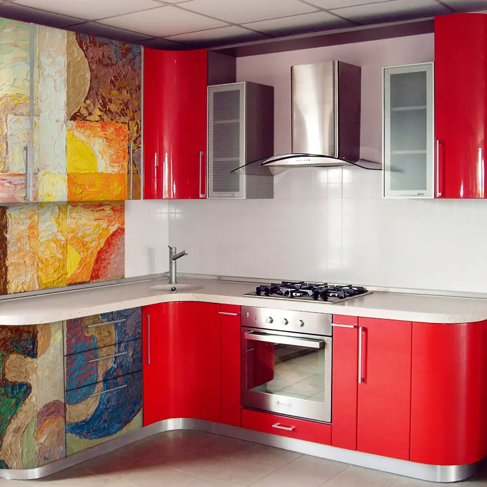 Фото 13 Наклейка для дверей и мебели Wallfix "Березы на розовом фоне" 95x220 см, W224