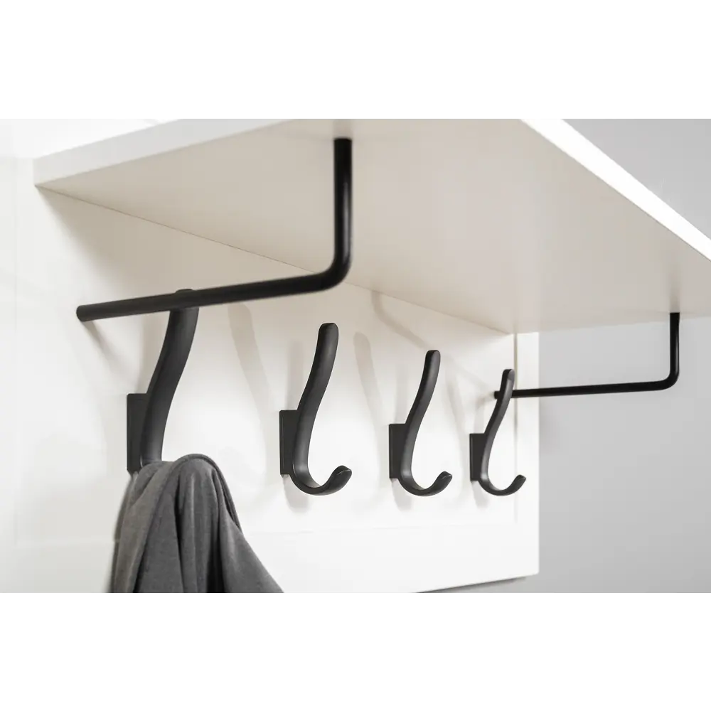 Фото 13 Комплект мебели для прихожей Mobi Остин пр-47-бз 320x230x54 см ЛДСП цвет белый шагрень/дуб крафт золотой