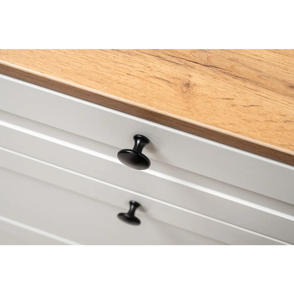 Фото 10 Комплект мебели для прихожей Mobi Остин пр-47-бз 320x230x54 см ЛДСП цвет белый шагрень/дуб крафт золотой