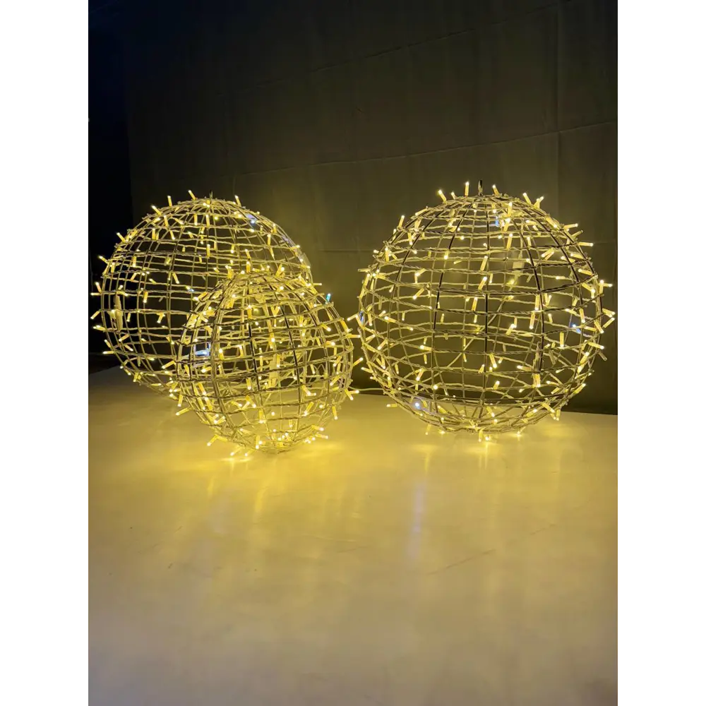 Фото 6 Светящаяся электрическая фигура Эйджи Шар универсальная 200 ламп h 52 см разноцветный