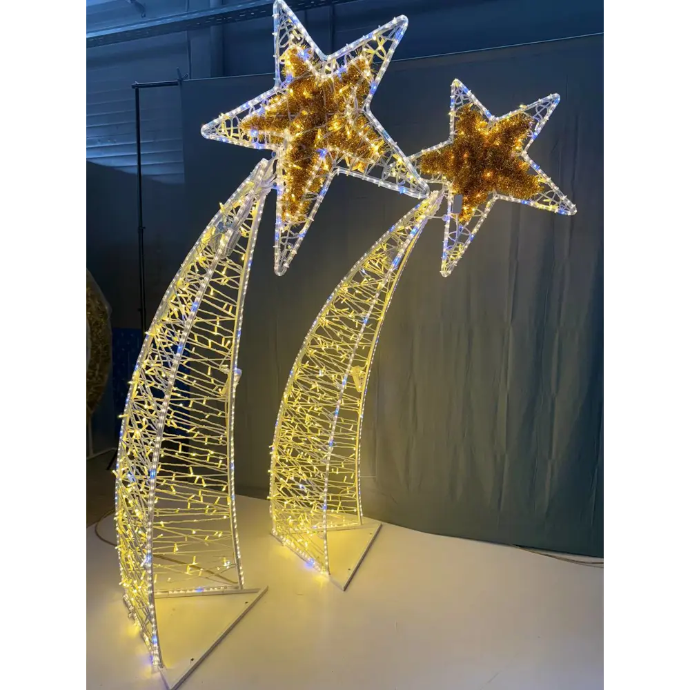 Фото 7 Электрическая светящаяся фигура Эйджи 757585 Полуарка светодиодная Звездочки разноцветный