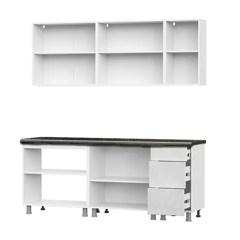 Фото 2 Кухня Модерн Sv-мебель Н143105а 200x217x60 см ЛДСП цвет белый