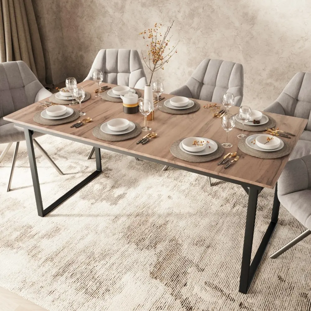 Фото 3 Стол прямоугольный Mantero 160x80 см лдсп цвет дуб вотан