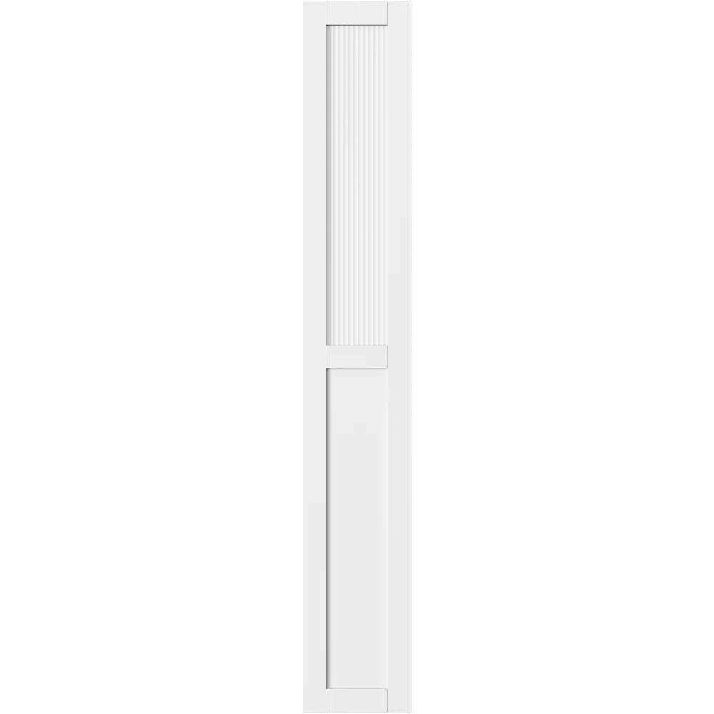 Фото 4 Дверь для шкафа Буккер правый 1 рифленое стекло 29.7x193.8x1.6 см ДСП цвет белый