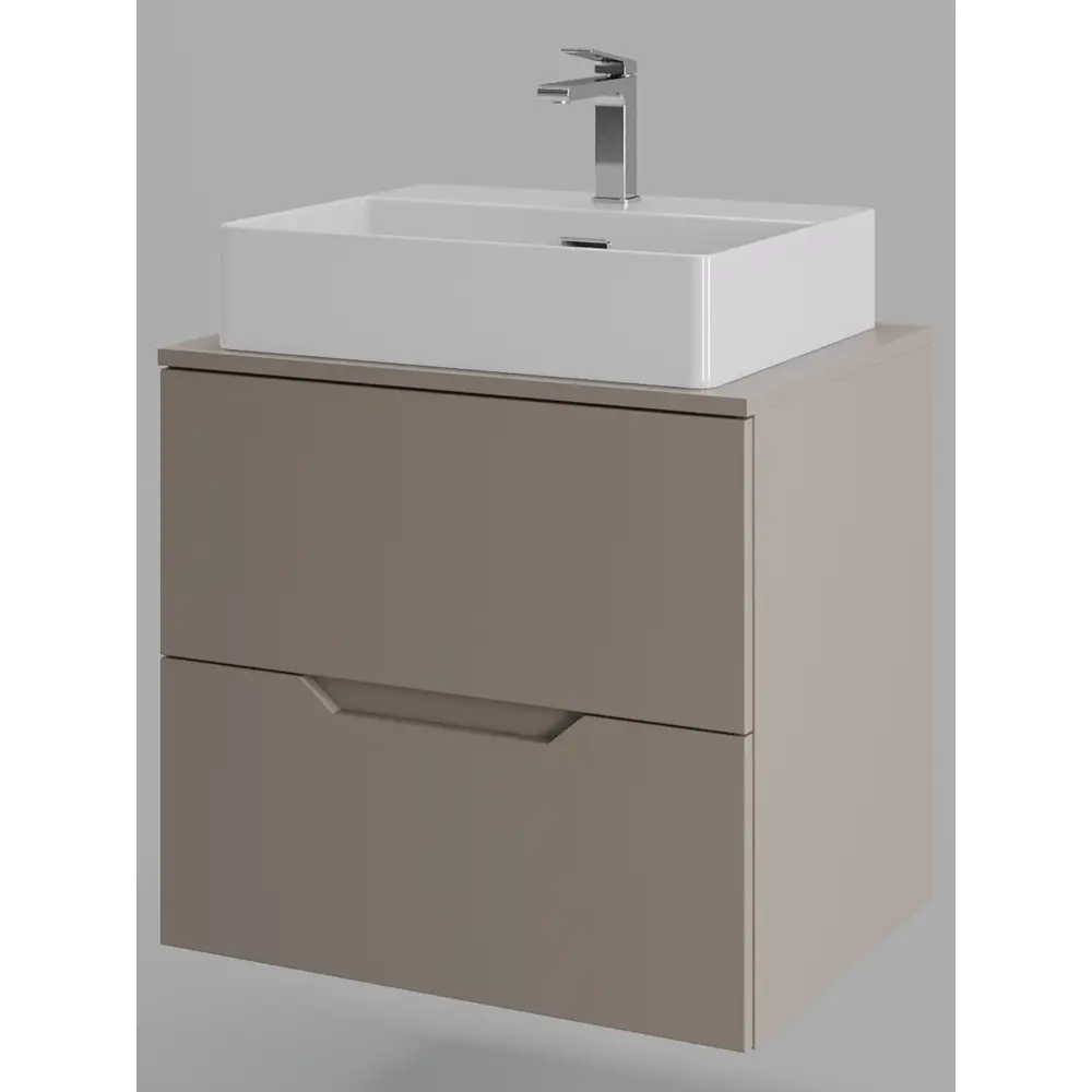 Фото 4 Тумба с раковиной Topline FLIPTUS60L-4500W подвесная 60 см цвет латте/белый Фото 4 Тумба с раковиной Topline FLIPTUS60L-4500W подвесная 60 см цвет латте/белый