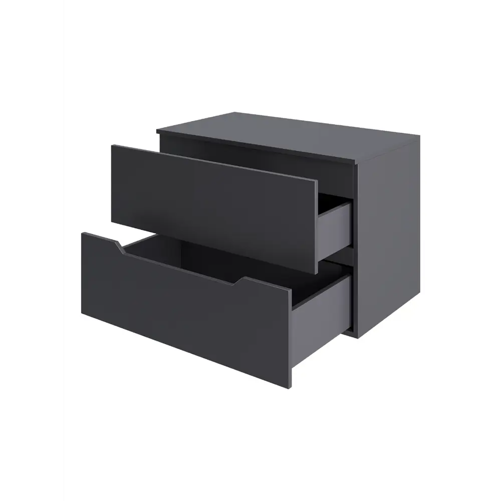 Фото 2 Тумба под раковину подвесная Topline FLIPTUS70G-4500W 70см с раковиной цвет Графит матовый Фото 2 Тумба под раковину подвесная Topline FLIPTUS70G-4500W 70см с раковиной цвет Графит матовый