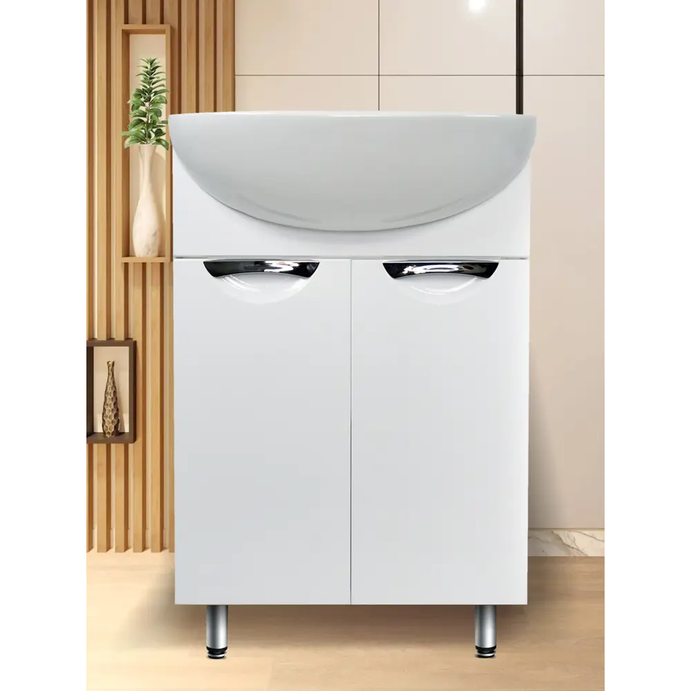 Фото 2 Тумба под раковину напольная Doratiz 8912.474 60см цвет белый