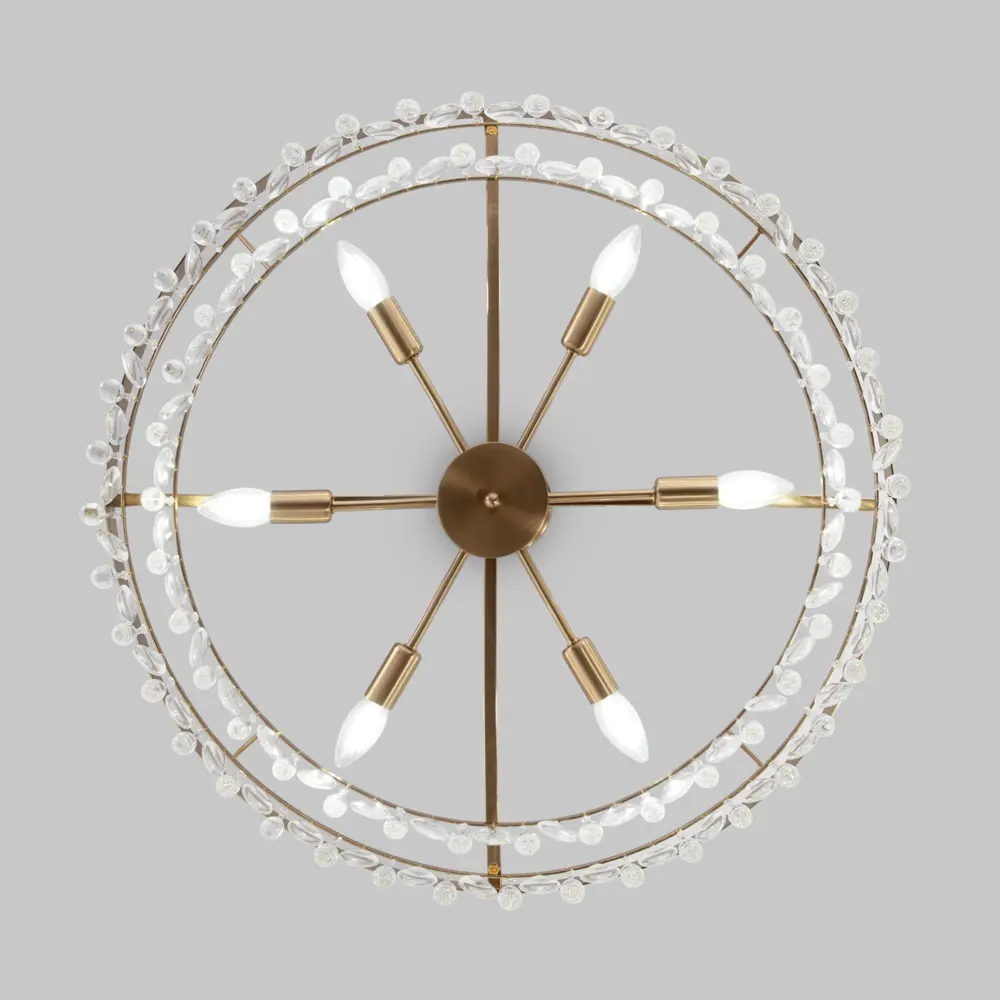 Фото 8 Люстра на штанге Eurosvet 60165/6 A065754 6 ламп 11 м² цвет латунь/прозрачный Фото 8 Люстра на штанге Eurosvet 60165/6 A065754 6 ламп 11 м² цвет латунь/прозрачный