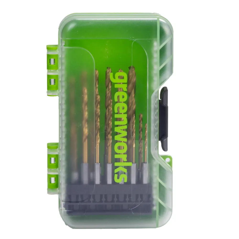 Фото 3 Набор сверл по металлу HSS-TiN Greenworks 2943907, 22 шт