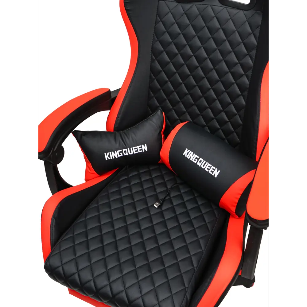 Фото 11 Офисное кресло Kingqueen 892-1 65x124x30 см эко кожа цвет черный/красный Фото 11 Офисное кресло Kingqueen 892-1 65x124x30 см эко кожа цвет черный/красный