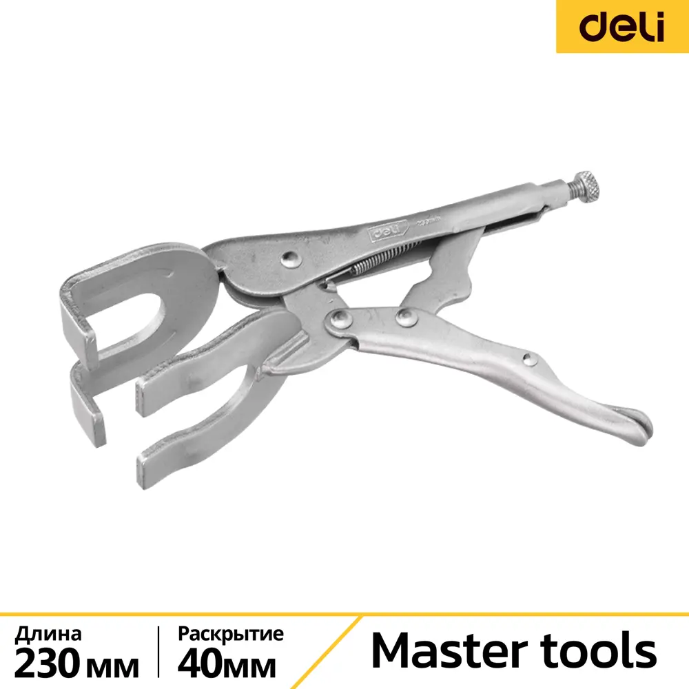 Фото Клещи зажимные удлиненные Deli DL20017 230 мм захват до 40 мм Фото Клещи зажимные удлиненные Deli DL20017 230 мм захват до 40 мм